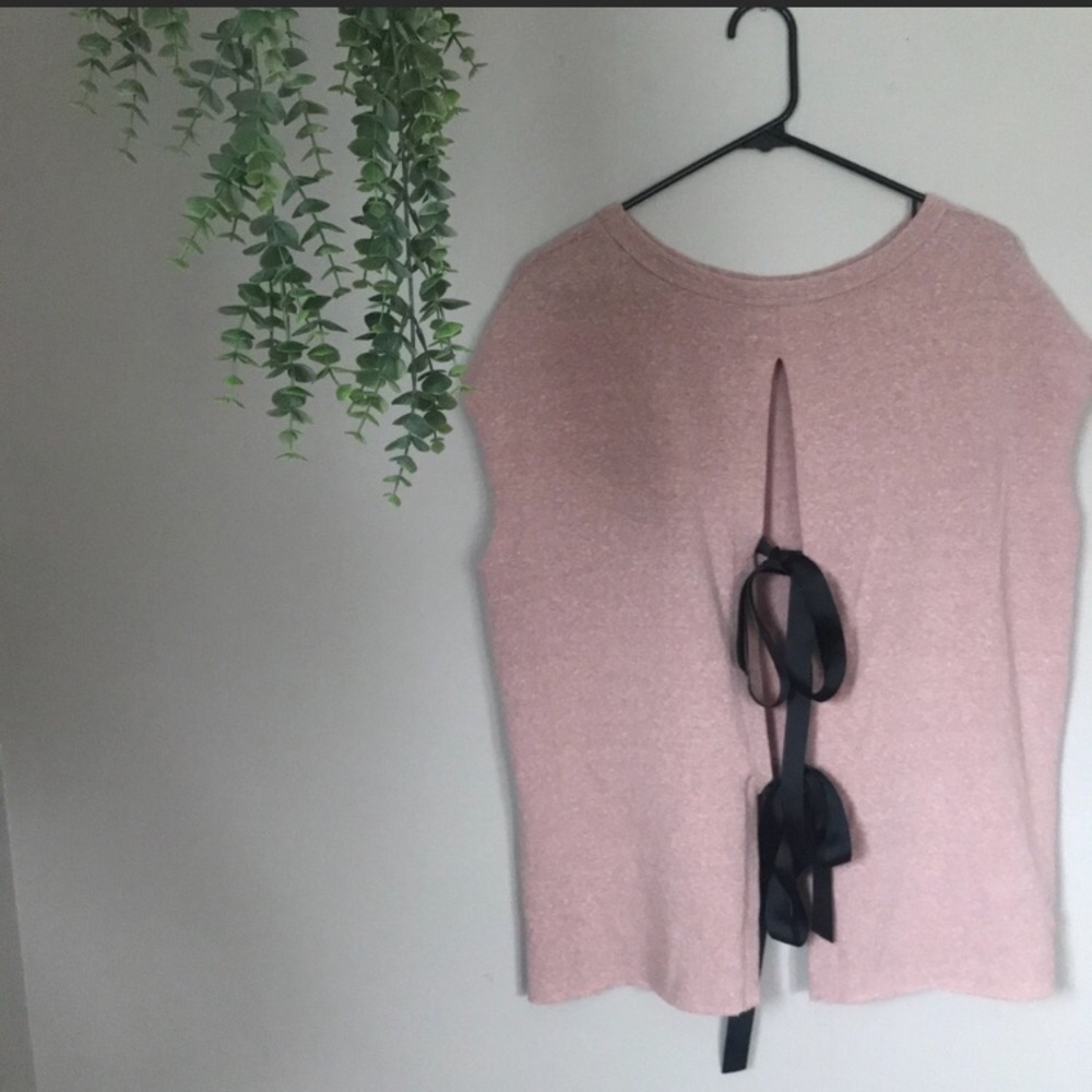 Super cute pink anthropology open back tie.